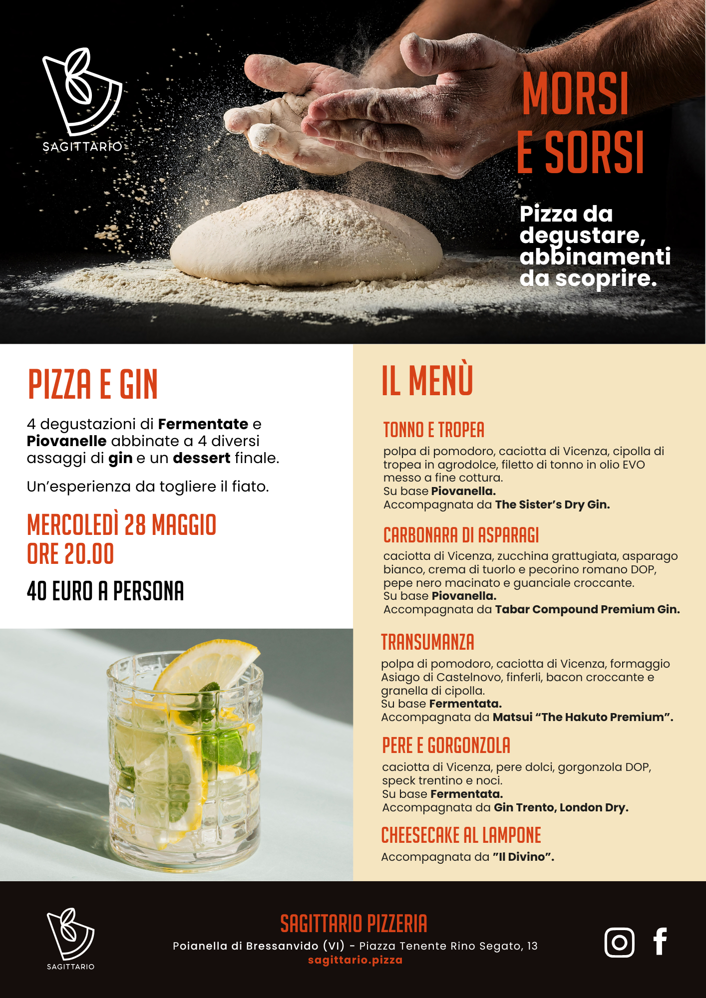 Morsi e Sorsi - Pizza e Gin - 28 Maggio 2025