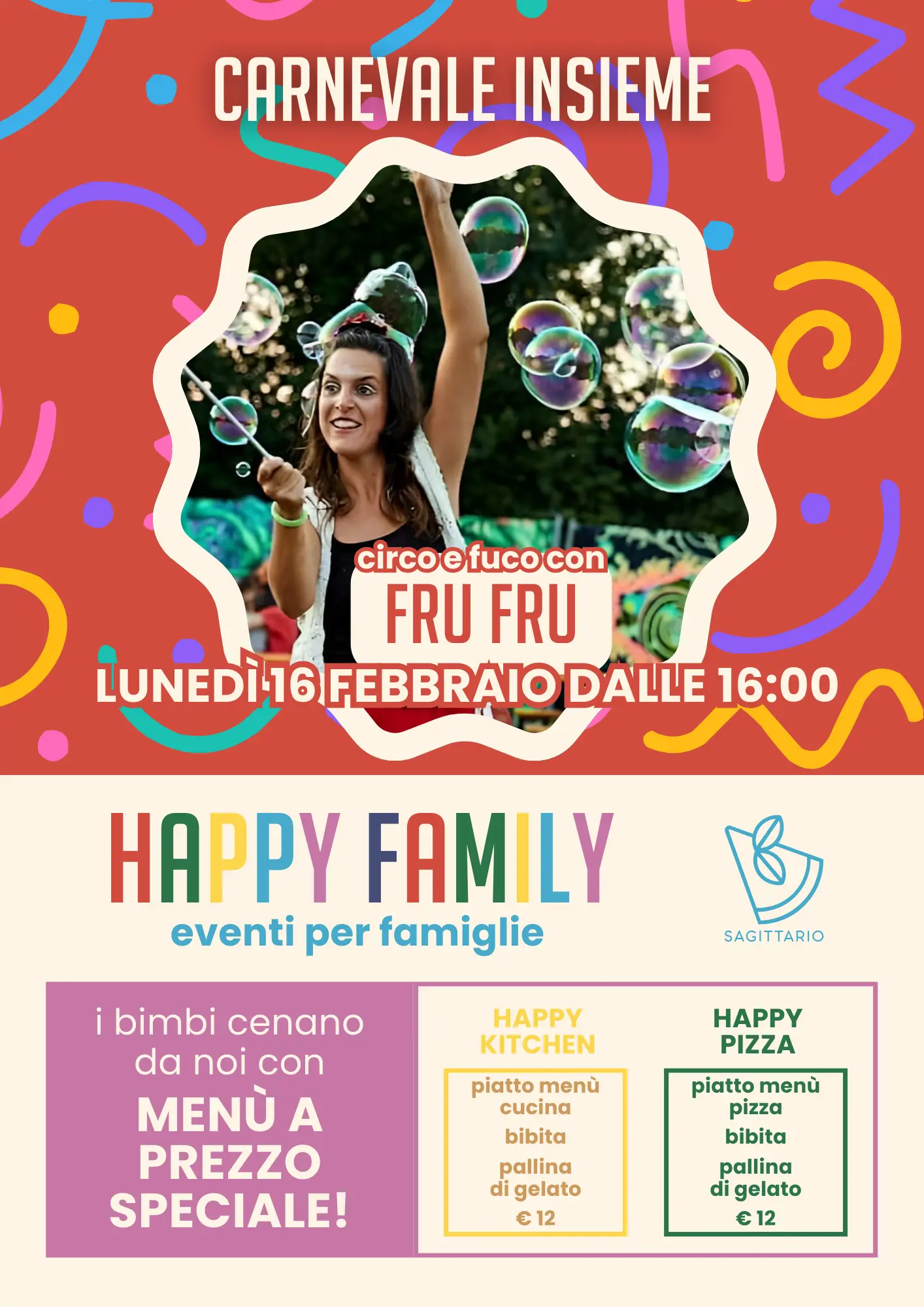 Circo e fuoco con Fru Fru domenica 16 febbraio dalle 16:00